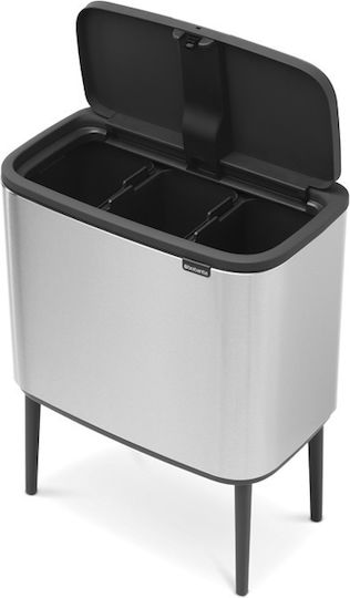 Brabantia Brabantia Mülleimer Für Recycling Metallisch Push Matt 33l