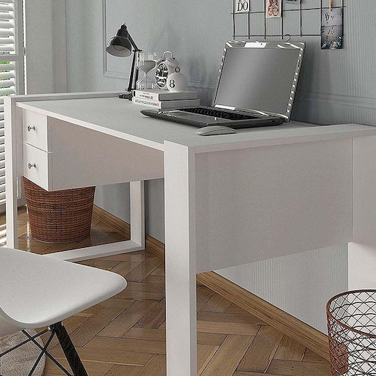 Desk Fernando Wooden White 158.4x60x72.2cm