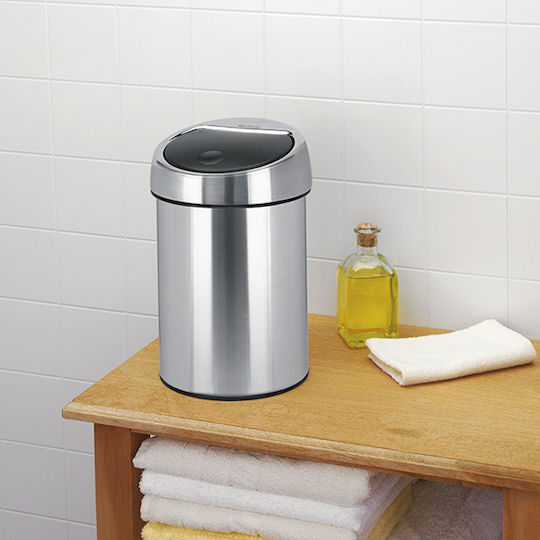 Brabantia Кошче Touch Bin за Боклук от Неръждаема Стомана Тласък Матирана Стомана FPP 3л
