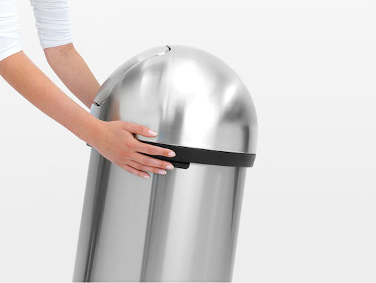 Brabantia Κάδος Απορριμμάτων από Ανοξείδωτο Ατσάλι Push Matt Steel 60lt
