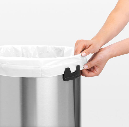 Brabantia Κάδος Απορριμμάτων από Ανοξείδωτο Ατσάλι Push Matt Steel 60lt