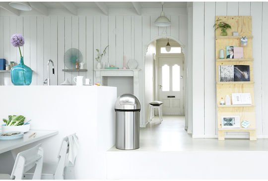 Brabantia Κάδος Απορριμμάτων από Ανοξείδωτο Ατσάλι Push Matt Steel 60lt