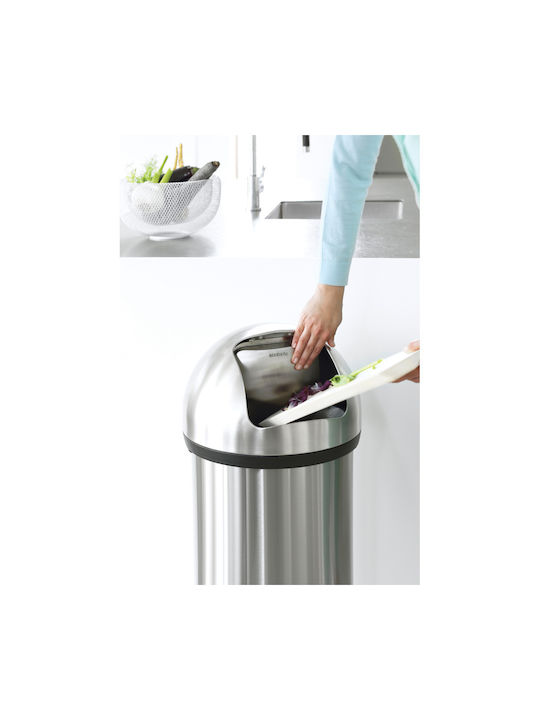 Brabantia Coș De Gunoi Din Oțel Inoxidabil Push Matt Steel 60lt