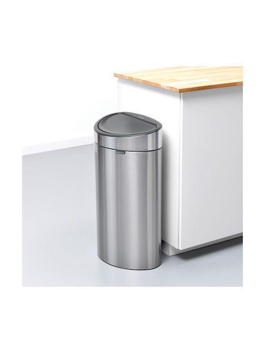 Brabantia NewIcon Stainless Steel Waste Bin 40lt Matt Steel