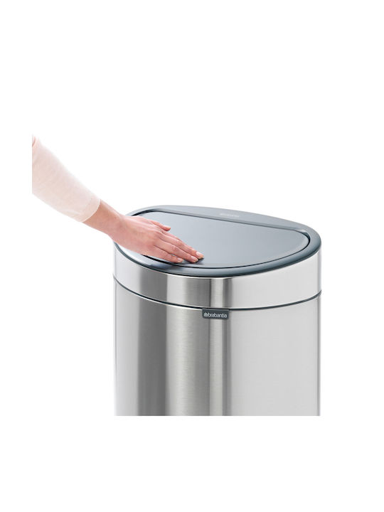 Brabantia NewIcon Stainless Steel Waste Bin 40lt Matt Steel