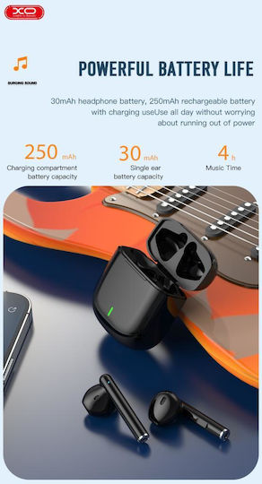 XO X20 Square Ring TWS In-ear Bluetooth Handsfree Ακουστικά με Θήκη Φόρτισης Λευκά