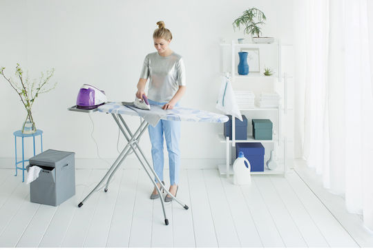 Brabantia Bubbles Ironing Board for Steam Iron Foldable 124x38x96cm