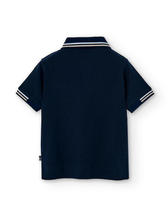 Boboli Kids Polo Short Sleeve Navy Blue