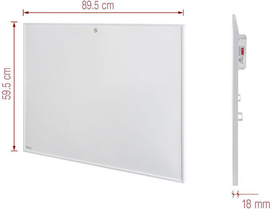 Homa HWL-505W-NCC Infrared Heating Panel Wall Glass 540W White 89.5x59.5cm