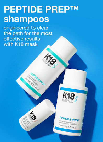 K18 Peptide Prep Σαμπουάν Αναδόμησης/Θρέψης & Ενυδάτωσης για Όλους τους Τύπους Μαλλιών 250ml