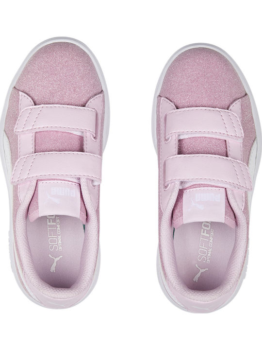 Smash Glitz Glam Kids Sneakers with Scratch Pink