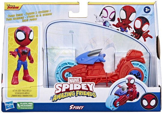 Action Figure Spidey And His Amazing Friends, with Motorcycle Spider-Man for 3+ Years