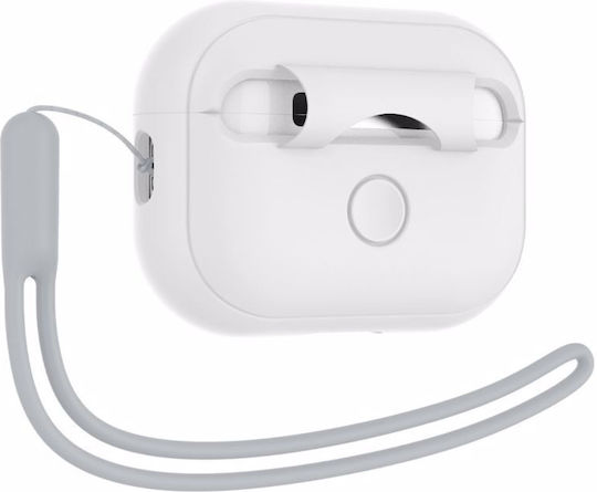 Spigen Fit Hülle Silikon mit Haken White/Grey für Apple AirPods Pro 2