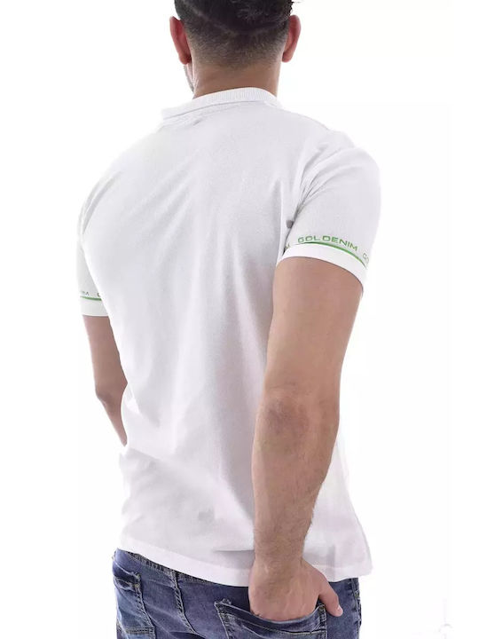 Goldenim Herren Shirt Kurzarm Polo Weiß