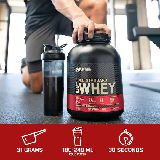 Optimum Nutrition Gold Standard 100% Whey Протеин от Суроватка с Вкус Френска Ванилова Крема 900гр