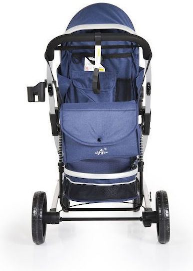 Cangaroo Gigi Καρότσι 2 σε 1 Kατάλληλο για Nεογέννητο Denim 12kg