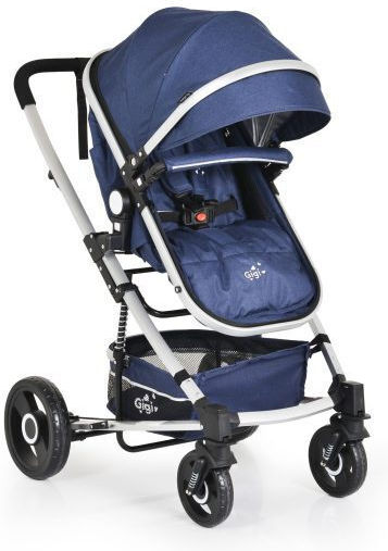 Cangaroo Gigi Καρότσι 2 σε 1 Kατάλληλο για Nεογέννητο Denim 12kg