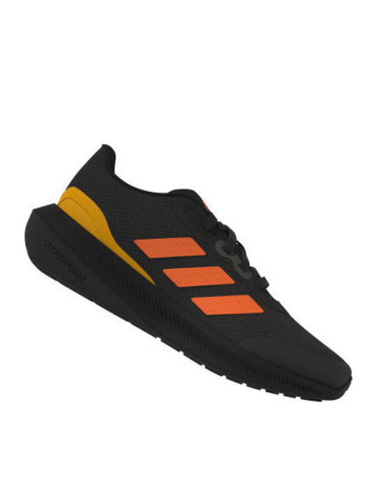 Runfalcon 3.0 K Αθλητικά Παιδικά Παπούτσια Running με Κορδόνια Core Black / Screaming Orange / Solar Gold