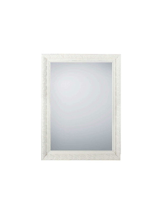 Mirrors & More Sonja Wall Mirror with White Wooden Frame 70x50cm 1pcs