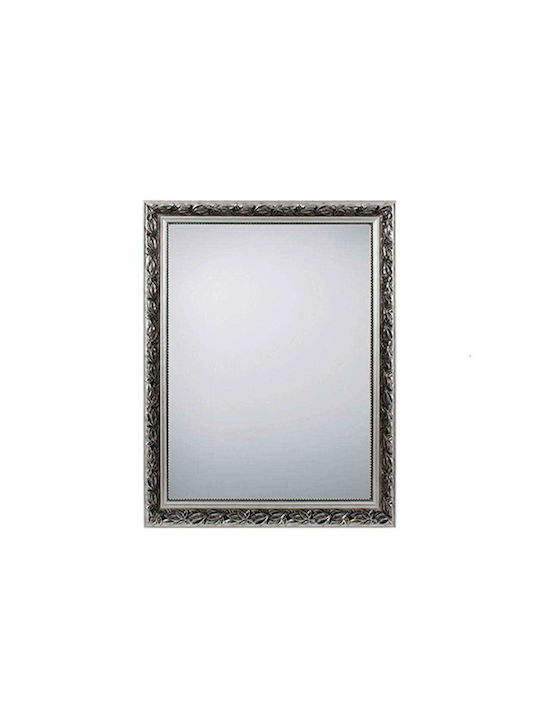 Mirrors & More Sonja Wall Mirror with Silver Wooden Frame 70x55cm 1pcs