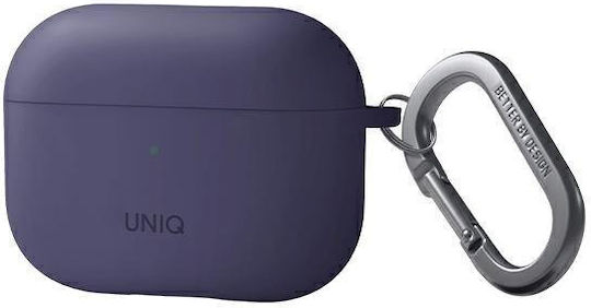 Uniq Nexo Etui & Ohrhaken-Set mit Haken in Lila Farbe für Apple AirPods Pro