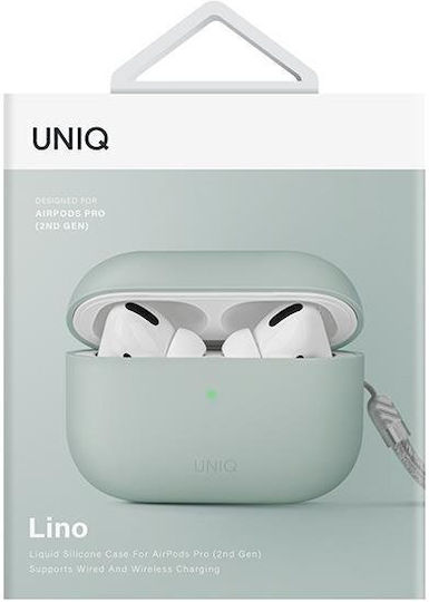 Uniq Lino Hülle Silikon mit Haken Mint für Apple AirPods Pro