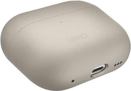 Uniq Lino Θήκη Σιλικόνης με Γάντζο σε Μπεζ χρώμα για Apple AirPods Pro