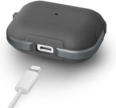 Uniq Valencia Case Plastic with Hook in Gray color for Apple AirPods Pro