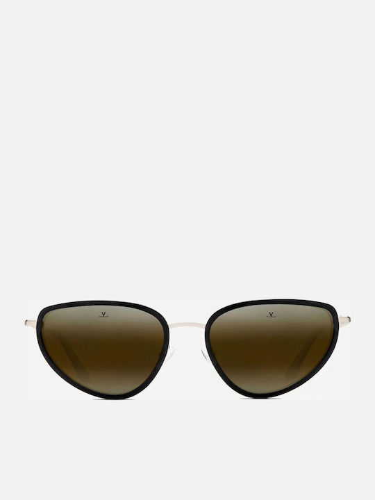 Vuarnet Sunglasses Μαύρα with Metal Frame & Brown Lens Vuarnet Sunglasses Μαύρα with Metal Frame & Brown Lens
