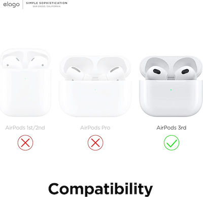 Elago Premium Silicone Covers Dark Gray / White for Apple AirPods 3