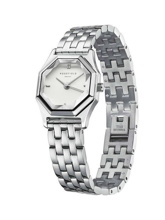 Rosefield The Gemme Watch with Silver Metal Bracelet