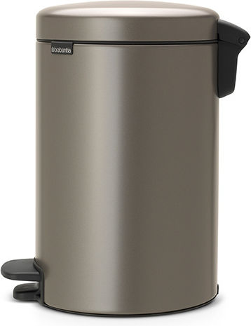 Brabantia NewIcon Κάδος Απορριμμάτων Μεταλλικός Platinum με Πεντάλ 12lt