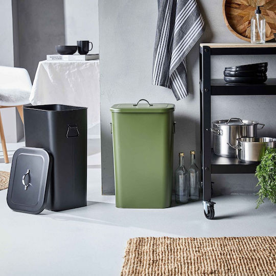 Butlers Grove Binster Κάδος Απορριμμάτων Μεταλλικός Μαύρος 41lt