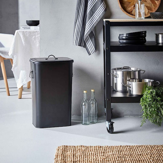 Butlers Grove Кошче Binster за Боклук Метален Черен 41л