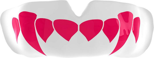 Safejawz Extro 2.0 SJFANGZPIa Protective Mouth Guard Senior White Pink Fangz