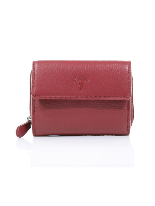 Kion Small Leather Women's Wallet Burgundy