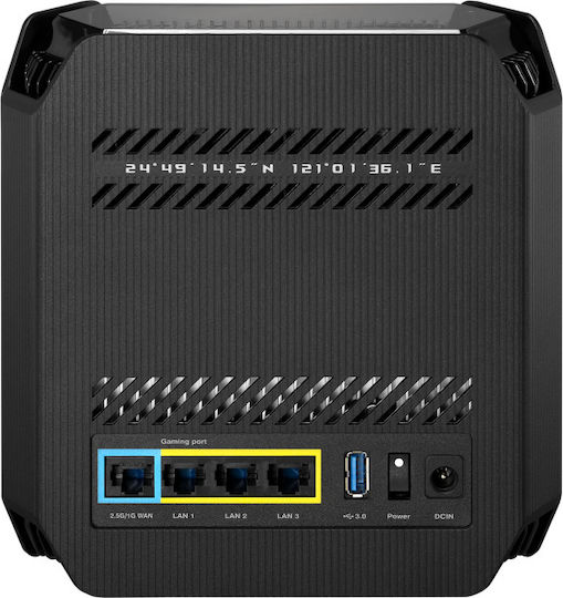 Asus ROG Rapture GT6 WiFi-Mesh-Netzwerk Zugriffspunkt Wi-Fi 6 Tri Band (2.4 & 5 & 5GHz) in Einzelner Bausatz Schwarz