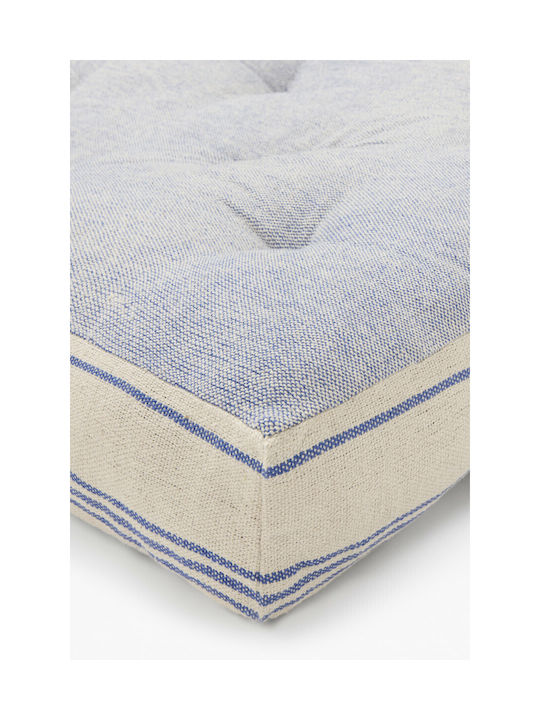 Calma House Μαξιλάρα Δαπέδου Capri από 100% Βαμβάκι Blue 60x60εκ.