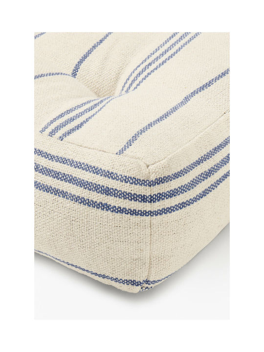 Calma House Μαξιλάρα Δαπέδου Capri από 100% Βαμβάκι Blue 60x60εκ.