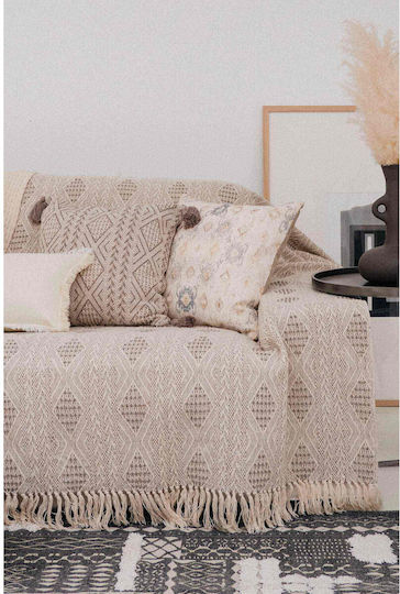 Calma House Dekorativer Kissenbezug Chicago aus 100% Baumwolle Linen 45x45cm