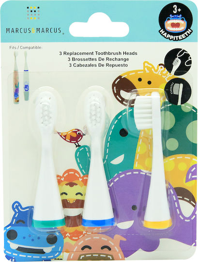 Marcus & Marcus Replacement Head for Electric Toothbrush 3 Pieces for 3+ Years