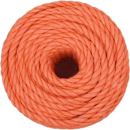 vidaXL Rope with Diameter 14mm and Length 50m Orange Working Rope 14mm 50m made of Polypropylene