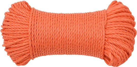 vidaXL Rope with Diameter 6mm and Length 25m Work Rope Orange 6mm 25m made of Polypropylene