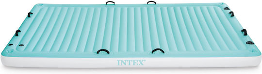 Intex Water Lounge Aufblasbare Schwimmende Plattform mit Griffen Türkis 310x183cm