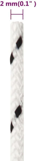 vidaXL Rope Twisted 2mm White