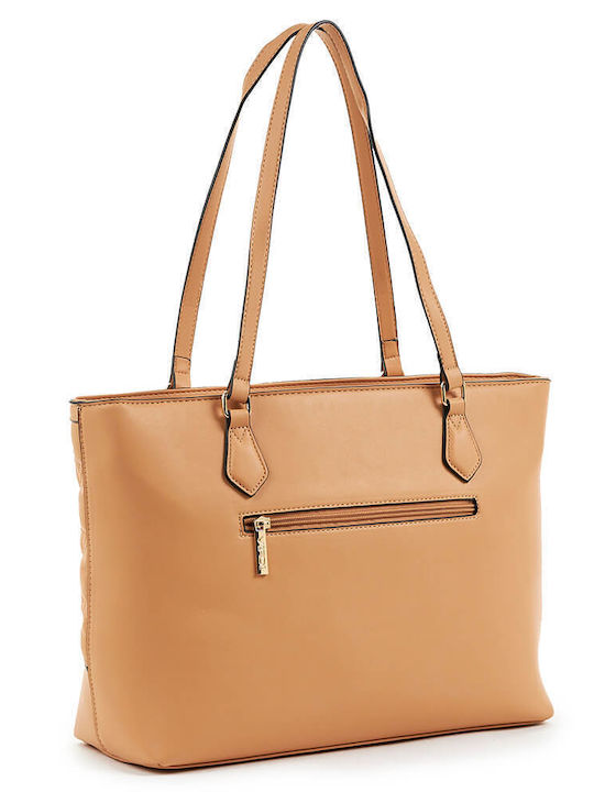 Verde Damen Tasche Shopper Schulter Beige