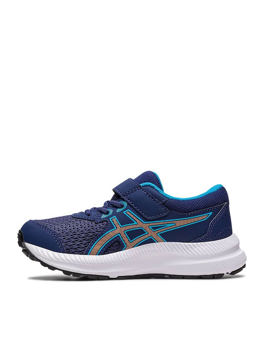 Contend 8 Ps Kids Sports Shoes Running with Hoop & Loop Closure Blue