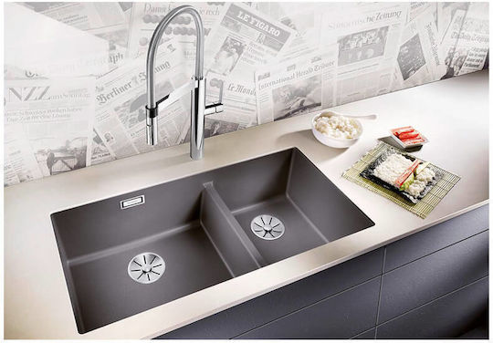 Blanco Subline 480/320-U Υποκαθήμενος Αριστερός από Συνθετικό Γρανίτη Μ85.5xΠ46cm Volcano Grey Blanco Subline 480/320-U Υποκαθήμενος Αριστερός από Συνθετικό Γρανίτη Μ85.5xΠ46cm Volcano Grey