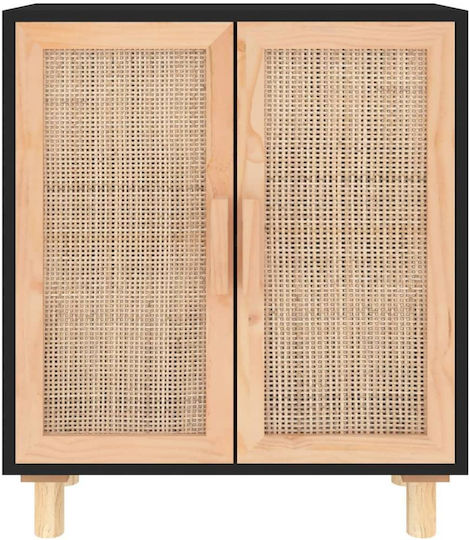 Sideboard made of Solid Wood Beige 60x30x70cm