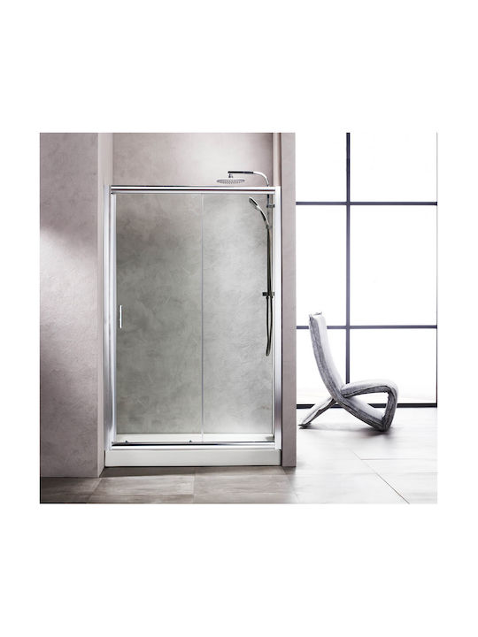 Tema Divider De Verandă Duș Cu Ușă Glisantă 130x180cm Sticlă Transparentă